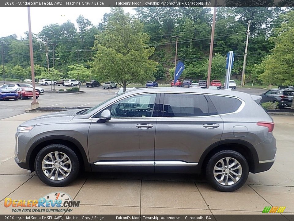 2020 Hyundai Santa Fe SEL AWD Machine Gray / Beige Photo #6