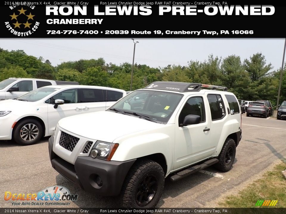 2014 Nissan Xterra X 4x4 Glacier White / Gray Photo #1