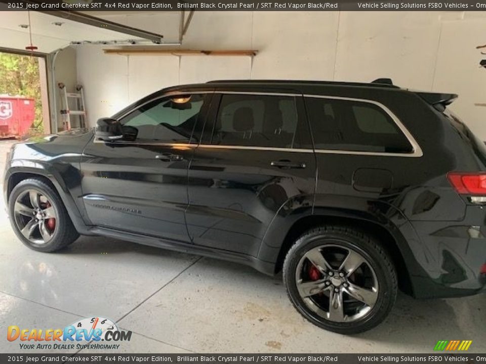 Brilliant Black Crystal Pearl 2015 Jeep Grand Cherokee SRT 4x4 Red Vapor Edition Photo #1