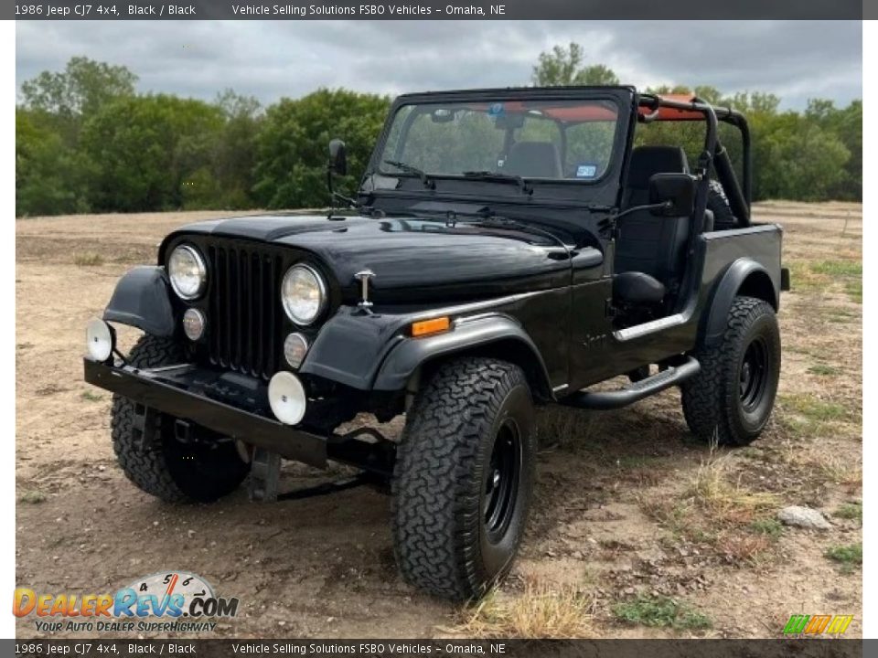 1986 Jeep CJ7 4x4 Black / Black Photo #1