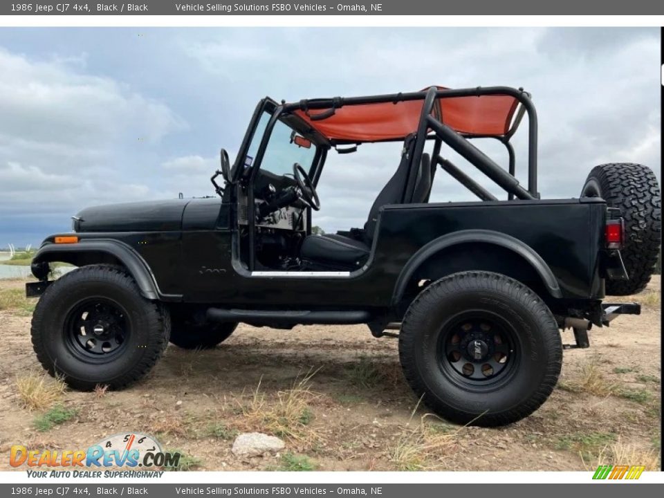 1986 Jeep CJ7 4x4 Black / Black Photo #2