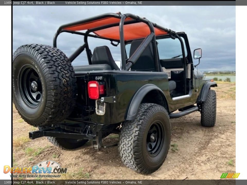 1986 Jeep CJ7 4x4 Black / Black Photo #3