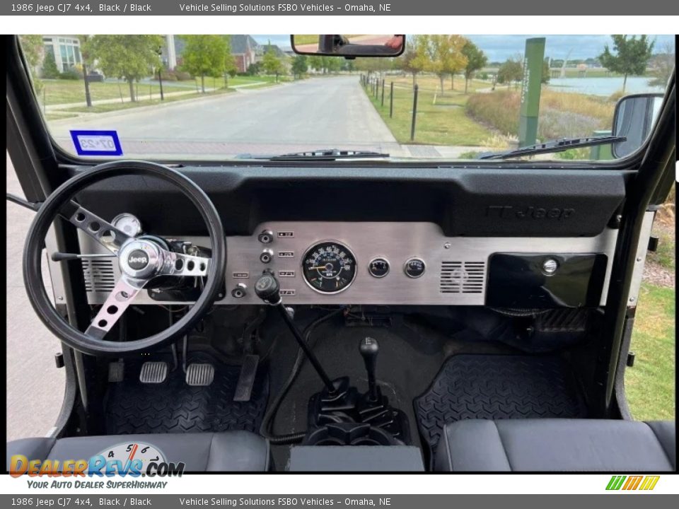 1986 Jeep CJ7 4x4 Black / Black Photo #4