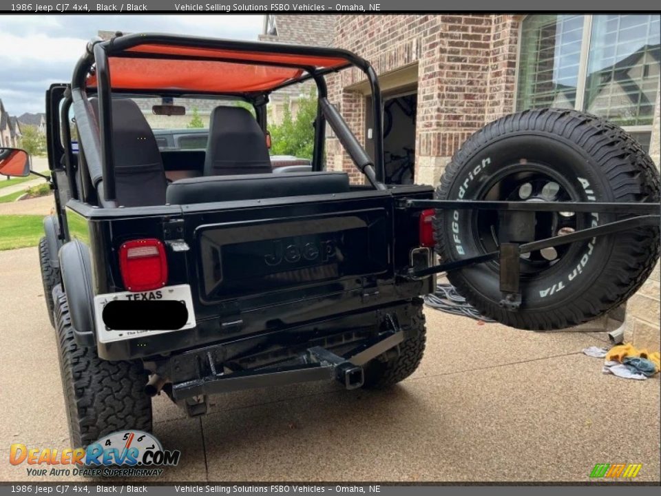 1986 Jeep CJ7 4x4 Black / Black Photo #7