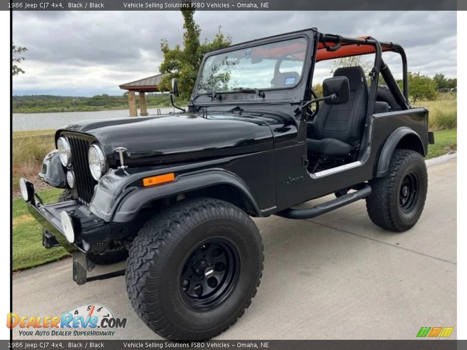 1986 Jeep CJ7 4x4 Black / Black Photo #11