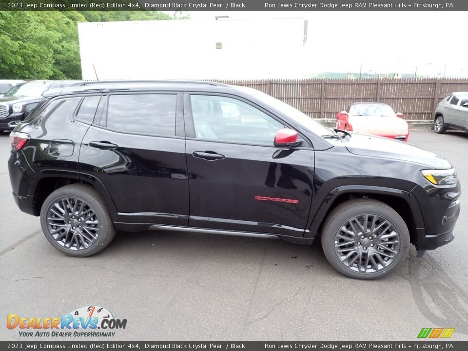 2023 Jeep Compass Limited (Red) Edition 4x4 Diamond Black Crystal Pearl / Black Photo #7