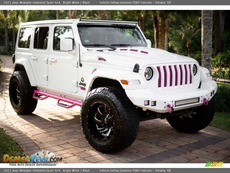 2021 Jeep Wrangler Unlimited Sport 4x4 Bright White / Black Photo #8