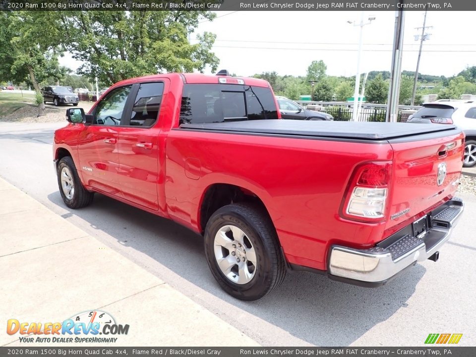 2020 Ram 1500 Big Horn Quad Cab 4x4 Flame Red / Black/Diesel Gray Photo #6