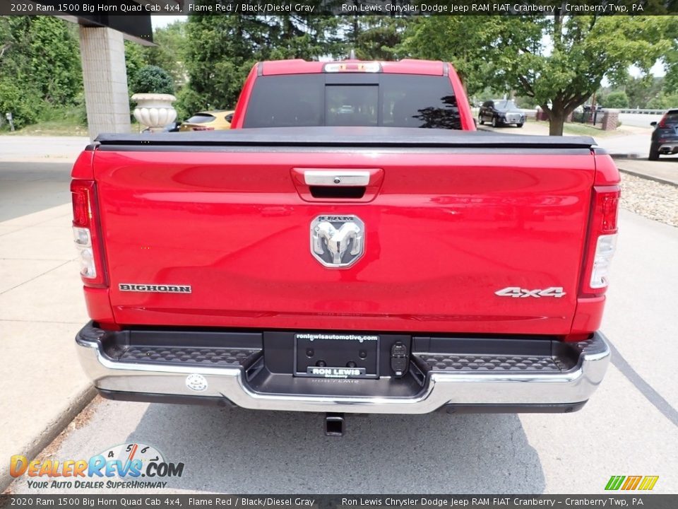 2020 Ram 1500 Big Horn Quad Cab 4x4 Flame Red / Black/Diesel Gray Photo #7