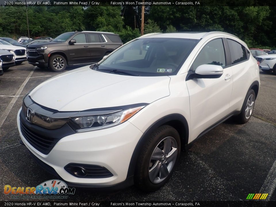 2020 Honda HR-V EX AWD Platinum White Pearl / Gray Photo #1