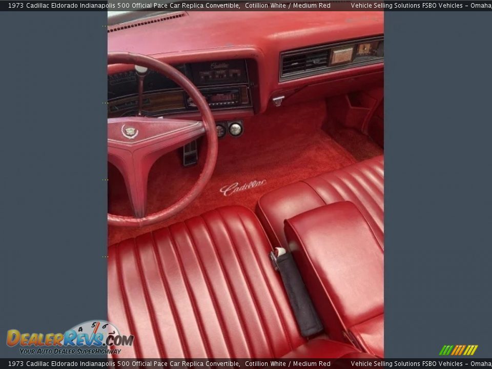 Front Seat of 1973 Cadillac Eldorado Indianapolis 500 Official Pace Car Replica Convertible Photo #5