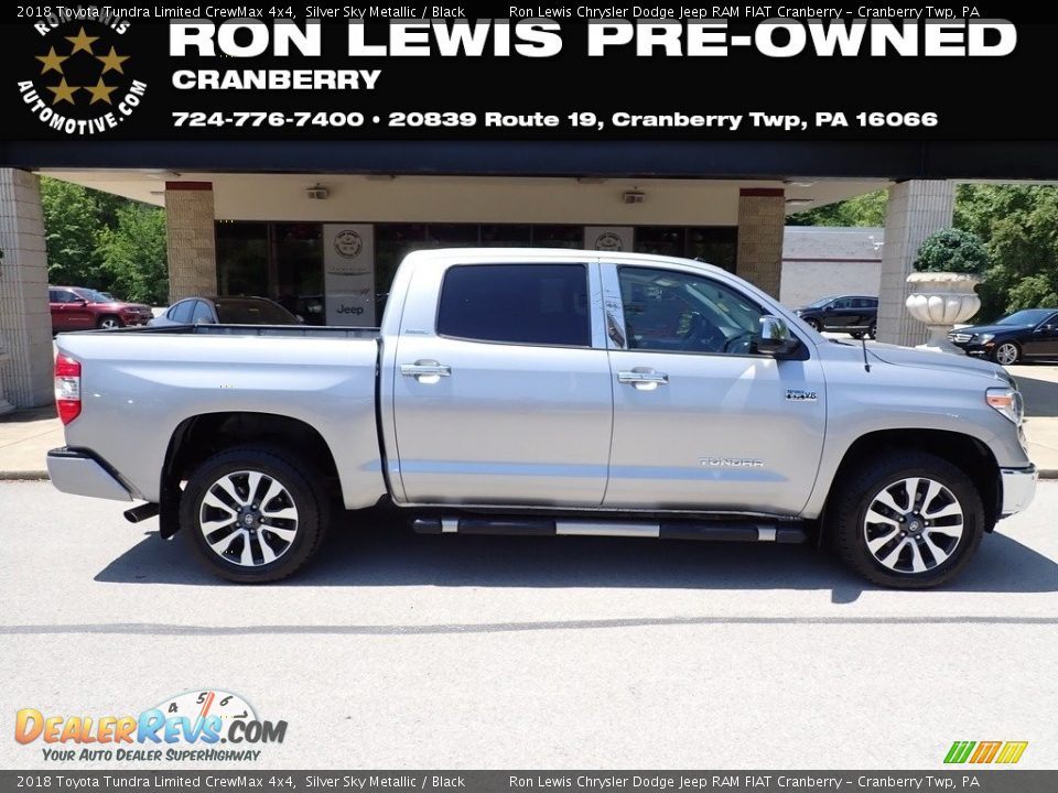 2018 Toyota Tundra Limited CrewMax 4x4 Silver Sky Metallic / Black Photo #1