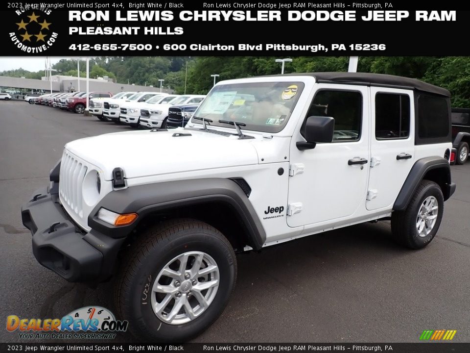 2023 Jeep Wrangler Unlimited Sport 4x4 Bright White / Black Photo #1