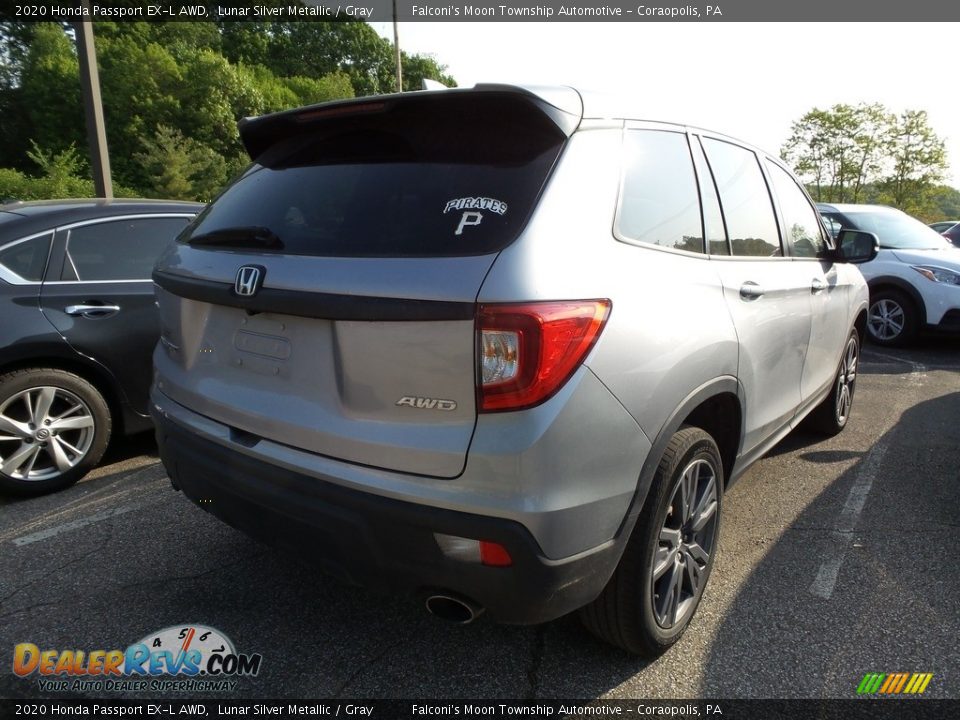 2020 Honda Passport EX-L AWD Lunar Silver Metallic / Gray Photo #4