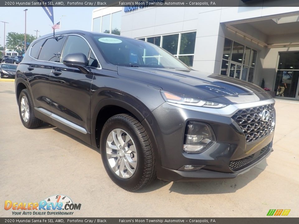 2020 Hyundai Santa Fe SEL AWD Portofino Gray / Black Photo #9