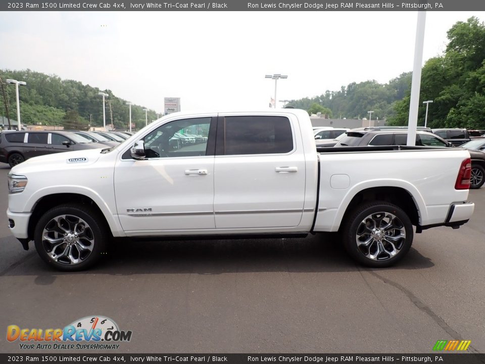 Ivory White Tri-Coat Pearl 2023 Ram 1500 Limited Crew Cab 4x4 Photo #2