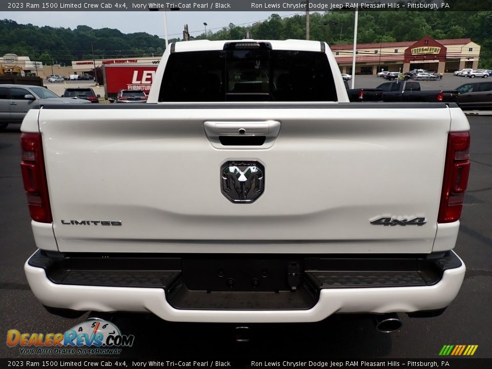 2023 Ram 1500 Limited Crew Cab 4x4 Ivory White Tri-Coat Pearl / Black Photo #4