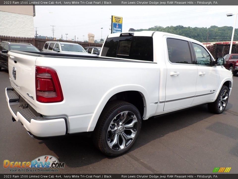 2023 Ram 1500 Limited Crew Cab 4x4 Ivory White Tri-Coat Pearl / Black Photo #6