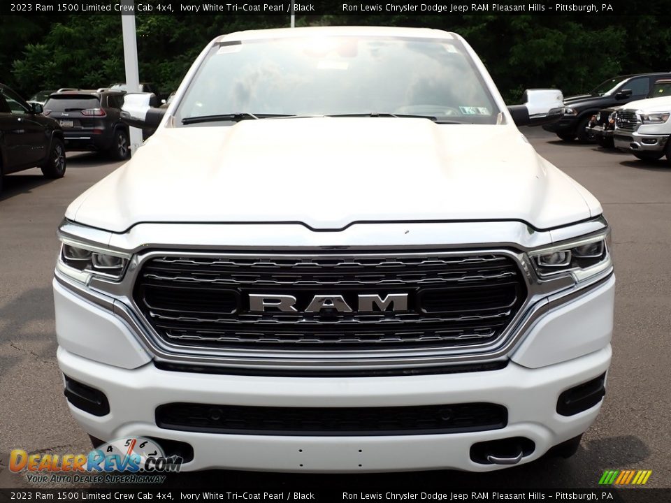 2023 Ram 1500 Limited Crew Cab 4x4 Ivory White Tri-Coat Pearl / Black Photo #9