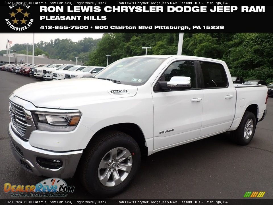 2023 Ram 1500 Laramie Crew Cab 4x4 Bright White / Black Photo #1