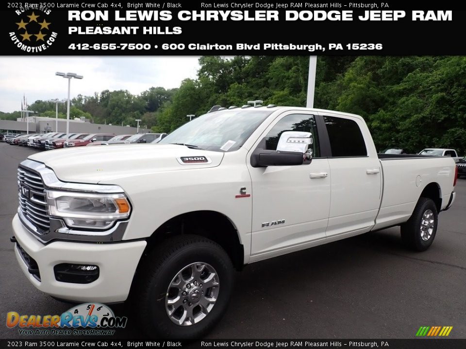 2023 Ram 3500 Laramie Crew Cab 4x4 Bright White / Black Photo #1
