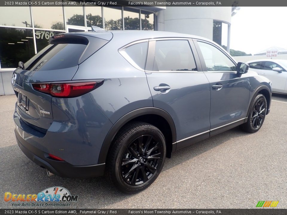 2023 Mazda CX-5 S Carbon Edition AWD Polymetal Gray / Red Photo #2