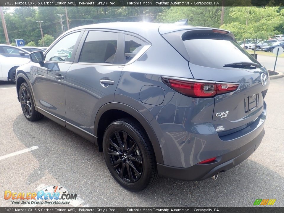 2023 Mazda CX-5 S Carbon Edition AWD Polymetal Gray / Red Photo #5