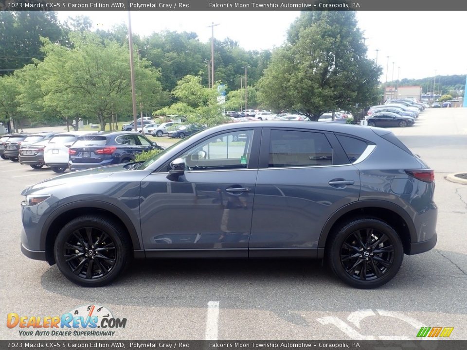 2023 Mazda CX-5 S Carbon Edition AWD Polymetal Gray / Red Photo #6