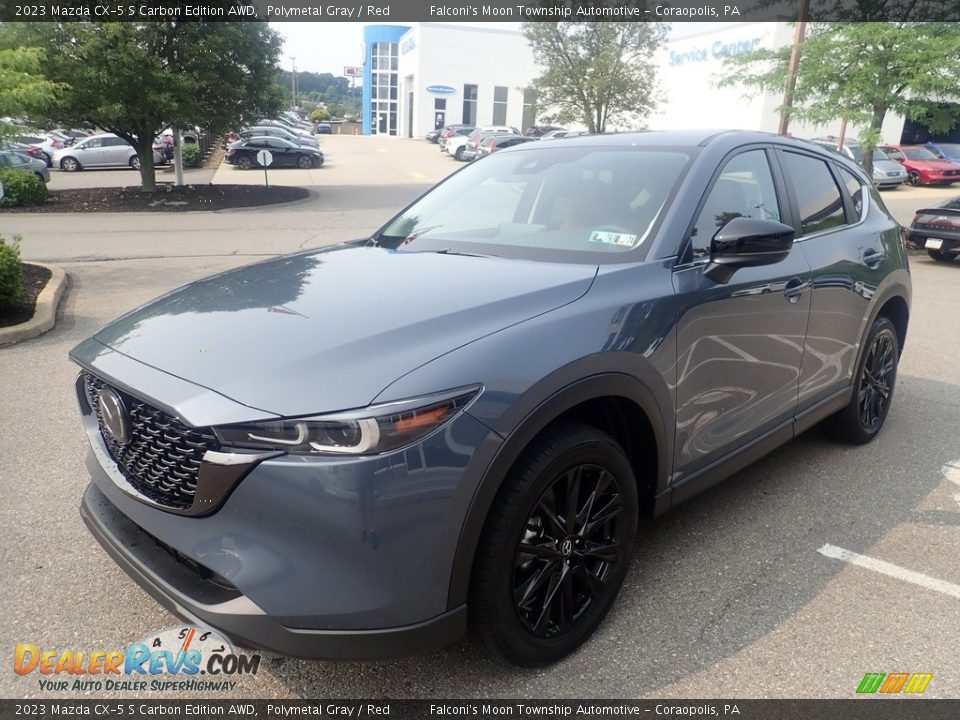 2023 Mazda CX-5 S Carbon Edition AWD Polymetal Gray / Red Photo #7