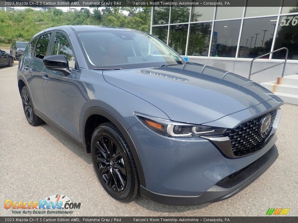 2023 Mazda CX-5 S Carbon Edition AWD Polymetal Gray / Red Photo #9