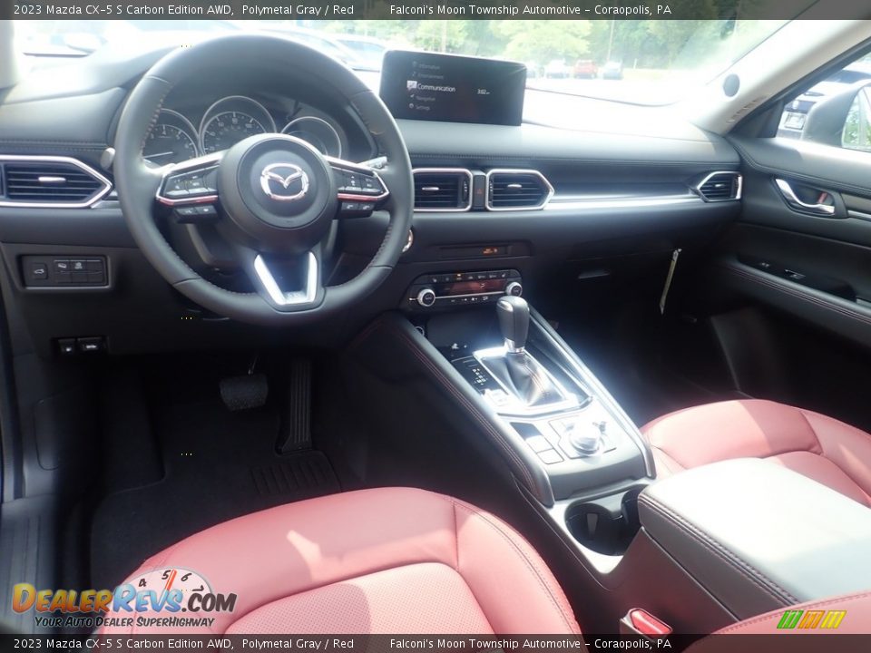 2023 Mazda CX-5 S Carbon Edition AWD Polymetal Gray / Red Photo #13
