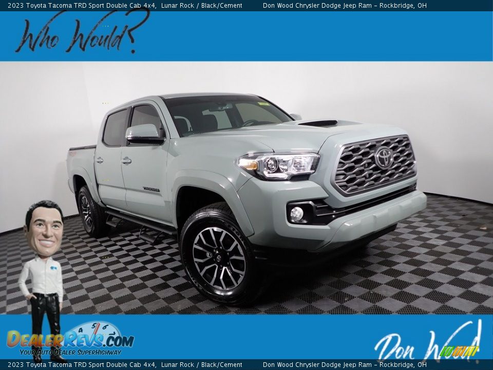 2023 Toyota Tacoma TRD Sport Double Cab 4x4 Lunar Rock / Black/Cement Photo #1