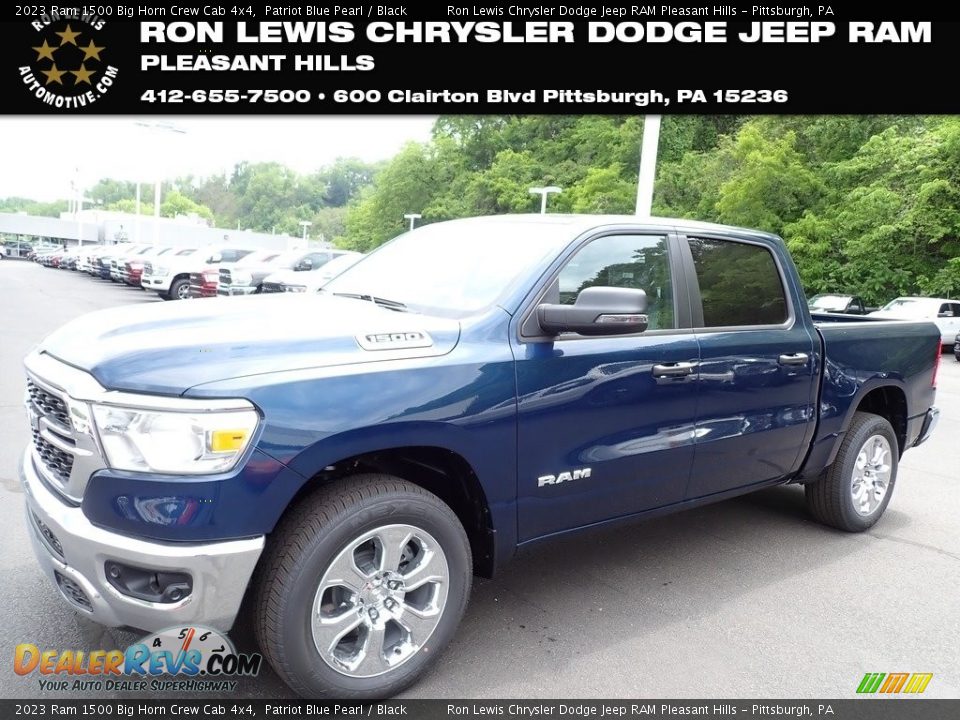 2023 Ram 1500 Big Horn Crew Cab 4x4 Patriot Blue Pearl / Black Photo #1