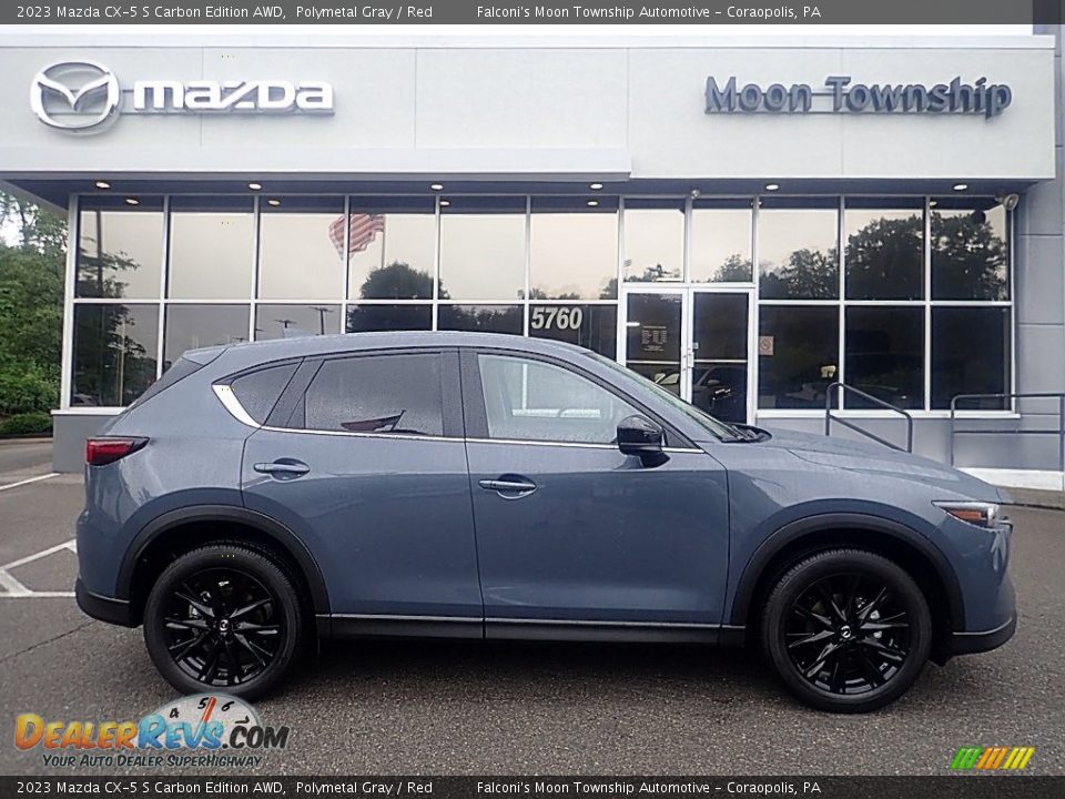 2023 Mazda CX-5 S Carbon Edition AWD Polymetal Gray / Red Photo #1