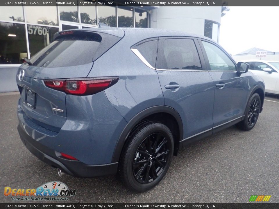 2023 Mazda CX-5 S Carbon Edition AWD Polymetal Gray / Red Photo #2