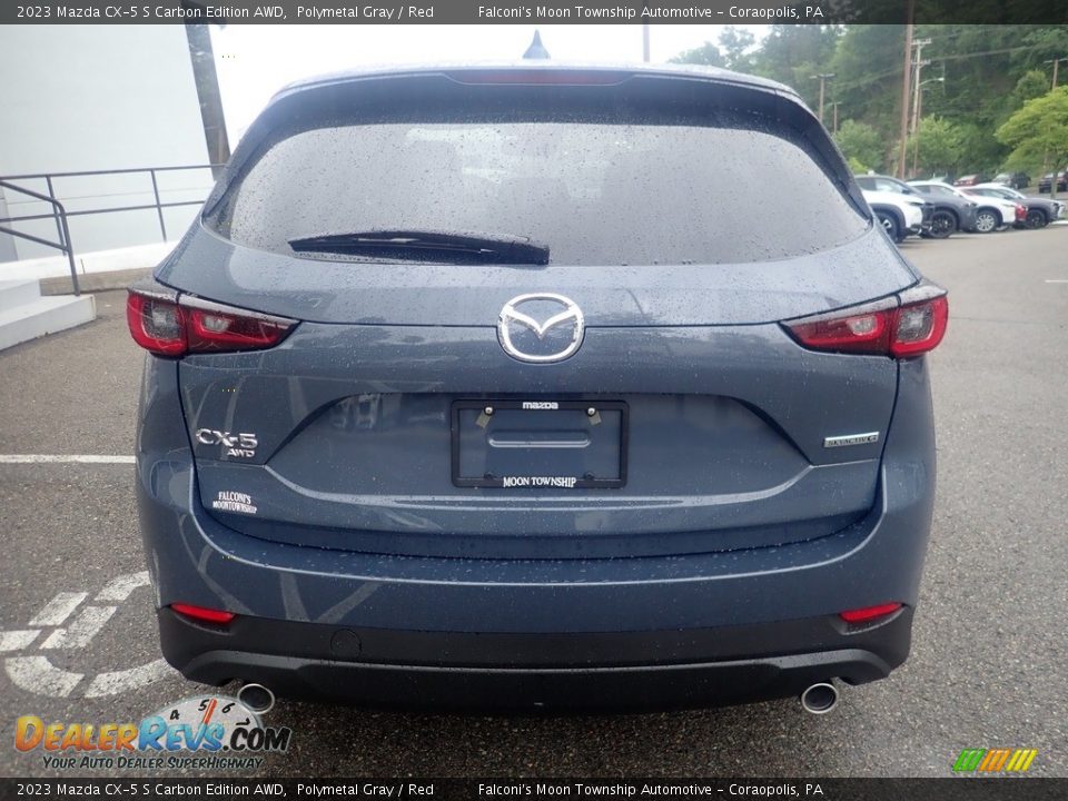 2023 Mazda CX-5 S Carbon Edition AWD Polymetal Gray / Red Photo #3
