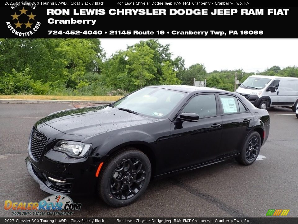 2023 Chrysler 300 Touring L AWD Gloss Black / Black Photo #1