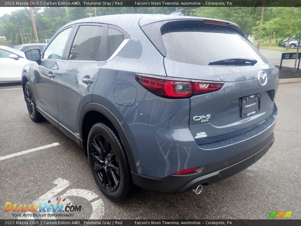 2023 Mazda CX-5 S Carbon Edition AWD Polymetal Gray / Red Photo #5