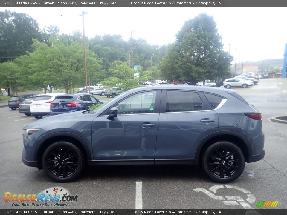 2023 Mazda CX-5 S Carbon Edition AWD Polymetal Gray / Red Photo #6