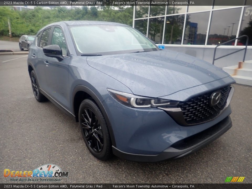 2023 Mazda CX-5 S Carbon Edition AWD Polymetal Gray / Red Photo #9