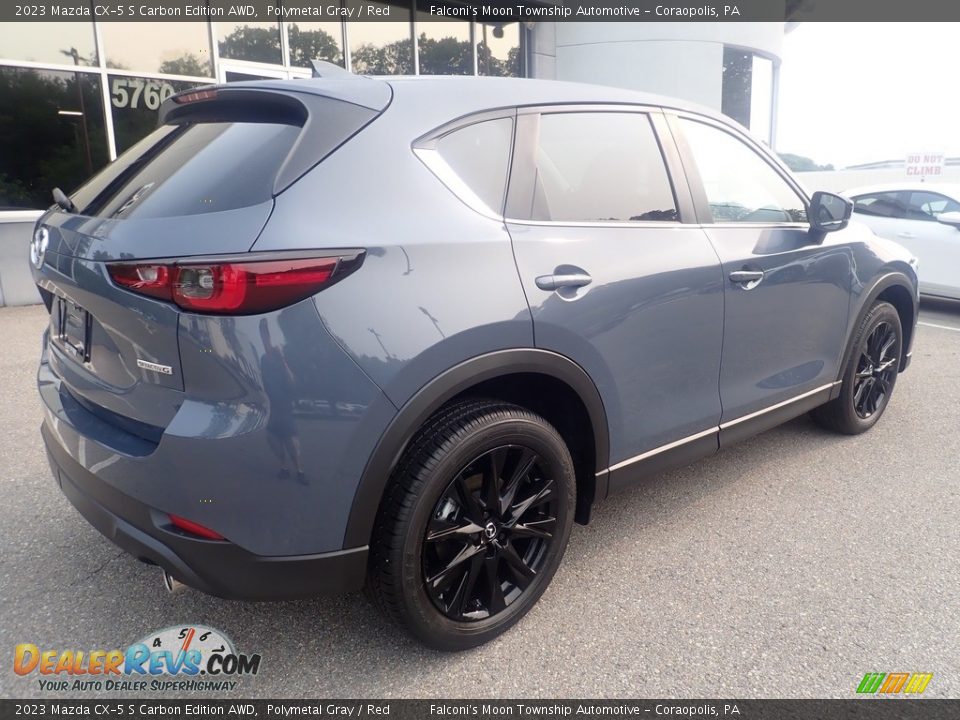 2023 Mazda CX-5 S Carbon Edition AWD Polymetal Gray / Red Photo #2