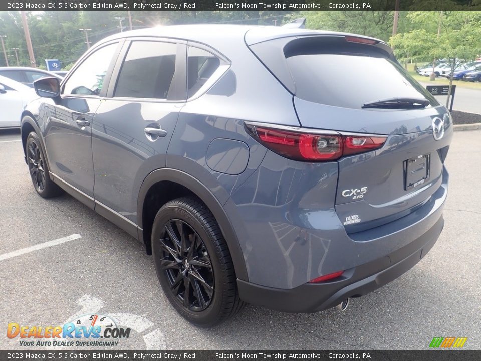 2023 Mazda CX-5 S Carbon Edition AWD Polymetal Gray / Red Photo #5