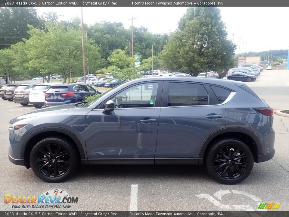 2023 Mazda CX-5 S Carbon Edition AWD Polymetal Gray / Red Photo #6