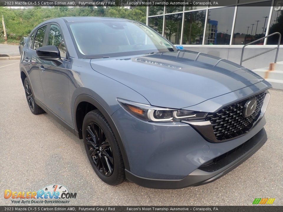 2023 Mazda CX-5 S Carbon Edition AWD Polymetal Gray / Red Photo #9