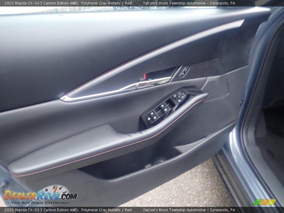 2023 Mazda CX-30 S Carbon Edition AWD Polymetal Gray Metallic / Red Photo #14