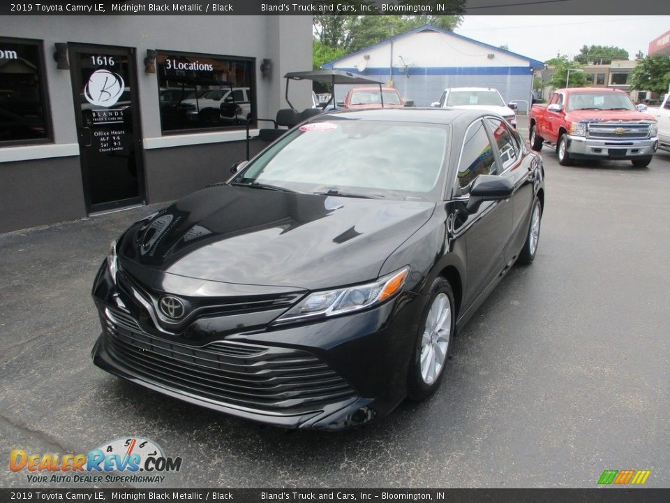 2019 Toyota Camry LE Midnight Black Metallic / Black Photo #2