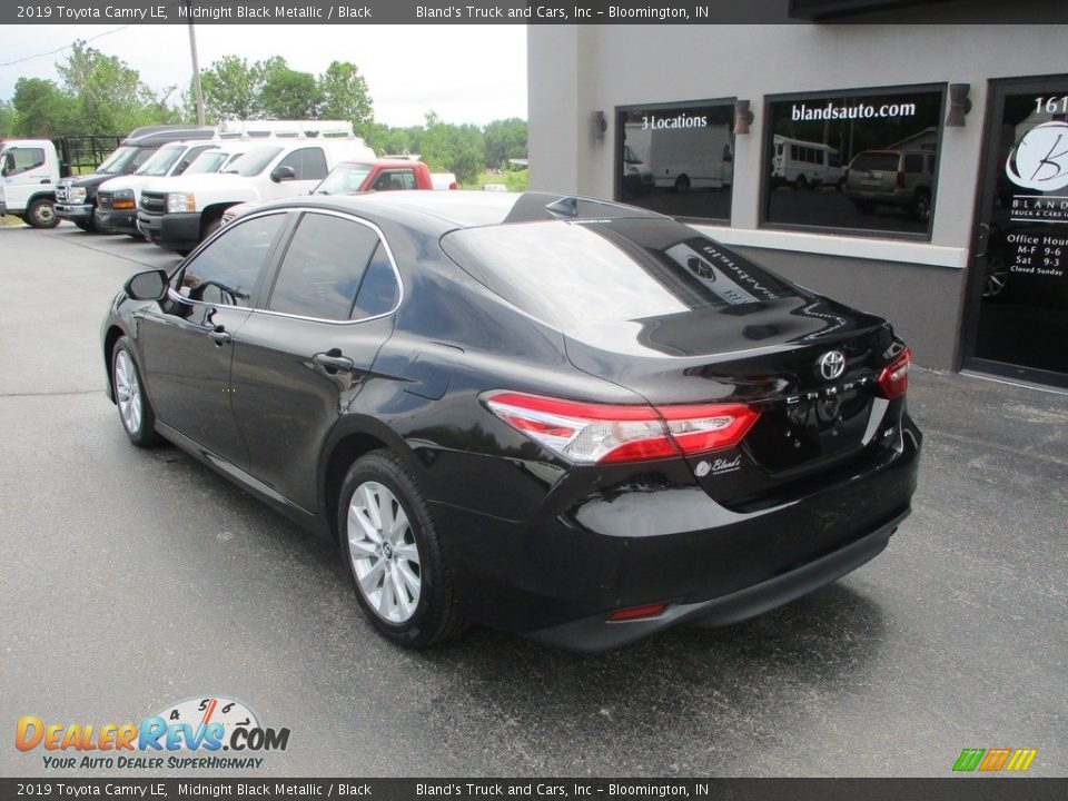 2019 Toyota Camry LE Midnight Black Metallic / Black Photo #3