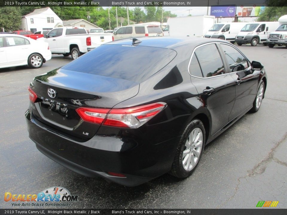 2019 Toyota Camry LE Midnight Black Metallic / Black Photo #4