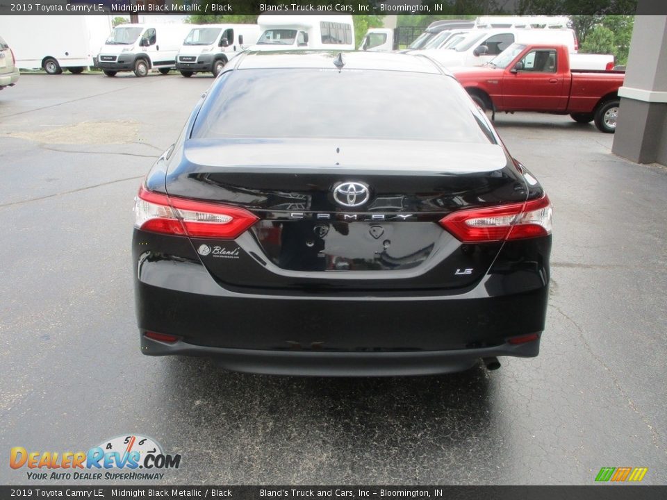 2019 Toyota Camry LE Midnight Black Metallic / Black Photo #22