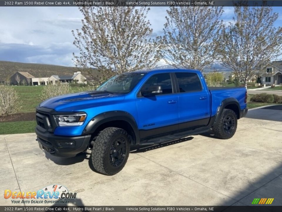 2022 Ram 1500 Rebel Crew Cab 4x4 Hydro Blue Pearl / Black Photo #1